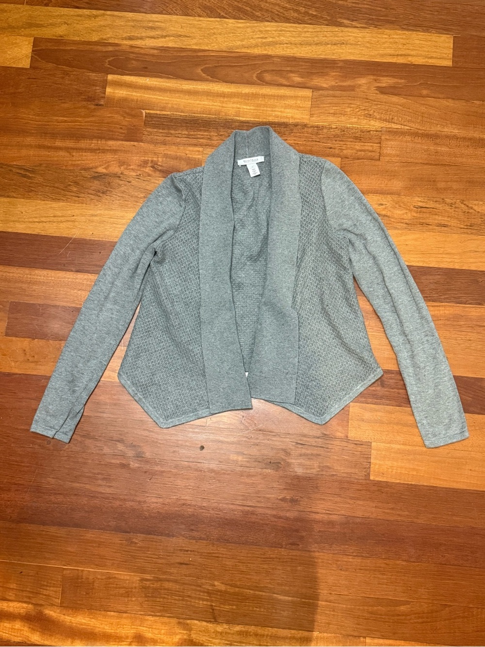 White House Black Market Women’s Open Front Draped Cardigan Gray Size Medium